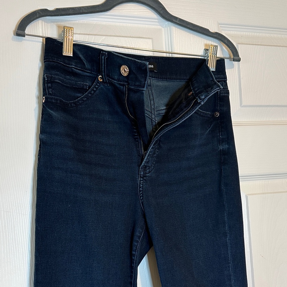Express Women High Rise Jeans - Dark Indigo
